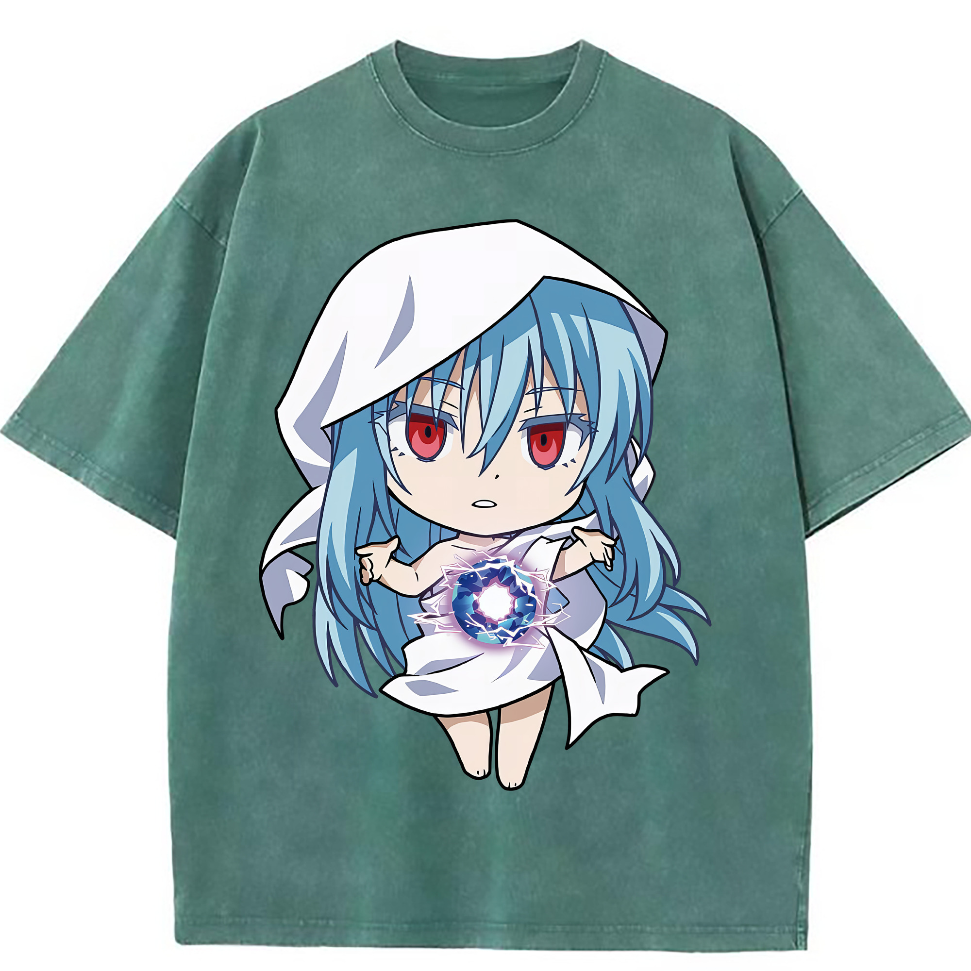 （画像用） 転スラ Regarding Reincarnated to Slime 綿100% ヴィンテージ風 半袖Tシャツ（フロントプリント）